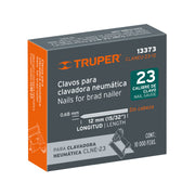 Caja con 10000 clavos calibre 23, 12mm para CLNE-23, TRUPER