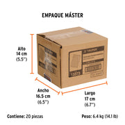 Caja con 10000 clavos calibre 23, 12mm para CLNE-23, TRUPER