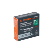 Caja con 10000 clavos calibre 23, 15 mm para CLNE-23, TRUPER