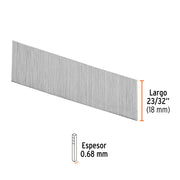 Caja con 10000 clavos calibre 23, 18 mm para CLNE-23, TRUPER