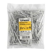 Bolsa con 1 kg de clavos para concreto galvanizados 2-1/2'