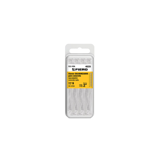 Blíster con 20 clavos galvanizados para concreto 2', FIERO