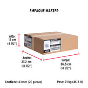 Bolsa con 1 kg de clavos para concreto galvanizados 3/4'