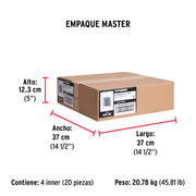 Bolsa con 1 kg de clavos para concreto negros 3/4', FIERO