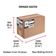 Bolsa con 1 kg de clavos para concreto negros 3', FIERO