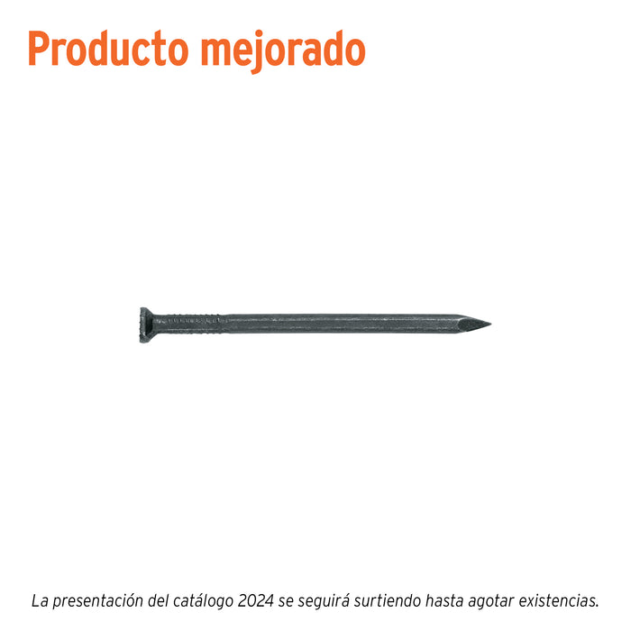 Kilo de clavos para concreto 2-1/2' negros, caja de 25 kg