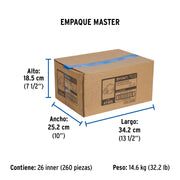 Codo para estufa a 90° de latón de 1/2 x 1/2', FOSET