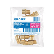 Conector NPT soldable de latón, 1/2' X 3/8', FOSET