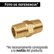 Niple unión NPT de latón, 1/4' con tuerca hexagonal, FOSET