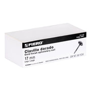 Caja con 500 clavillos dorados de 17 mm, FIERO