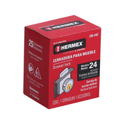 Cerradura para mueble, modelo 24, cromo, HERMEX