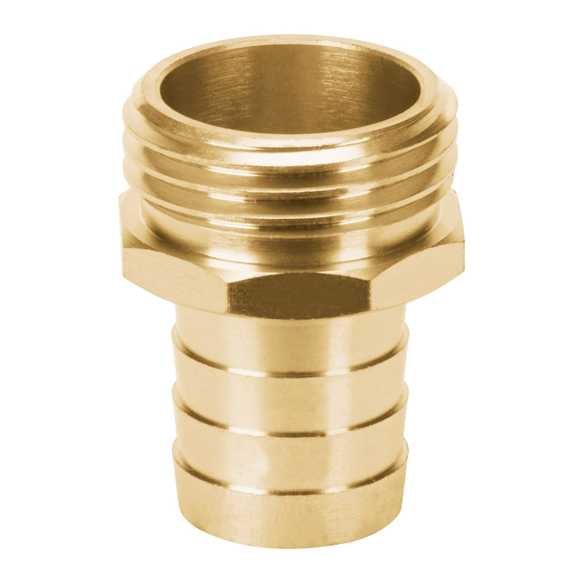 Conector 3/4' macho de latón sólido para manguera, TRUPER