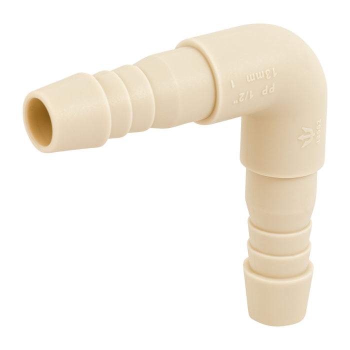 Codo 90° inserción de 1/2' de polipropileno, FOSET