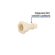 Adaptador inserción rosca interior de 1/2' x 1/2', FOSET