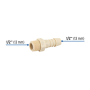 Adaptador inserción rosca exterior de 1/2' x 1/2', FOSET