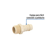 Adaptador inserción rosca exterior de 1'x 1', FOSET