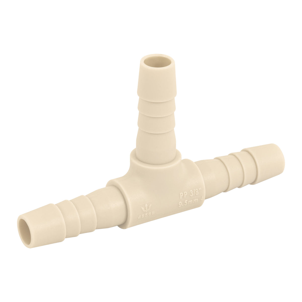 Tee inserción 3/8' de polipropileno, FOSET