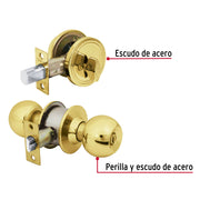 Combo cerraduras, llave-mariposa, L.brillante, HERMEX BASIC
