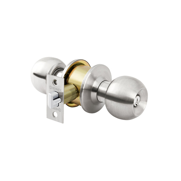 Combo cerraduras, llave-llave, cromo, HERMEX BASIC