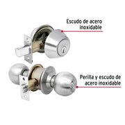 Combo cerraduras, llave-llave, cromo, HERMEX BASIC
