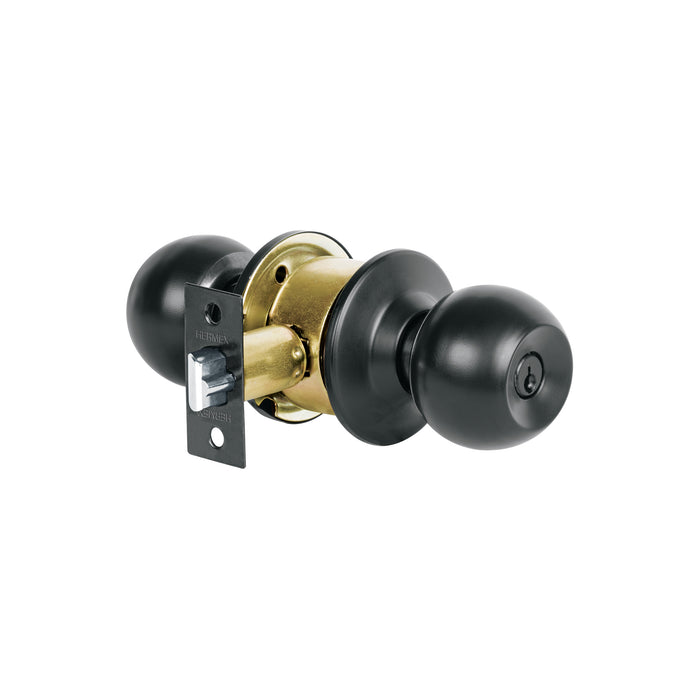 Combo cerraduras, llave-llave, negro, HERMEX BASIC