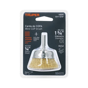 Carda de copa 1-3/4' alambre fino para taladro, TRUPER