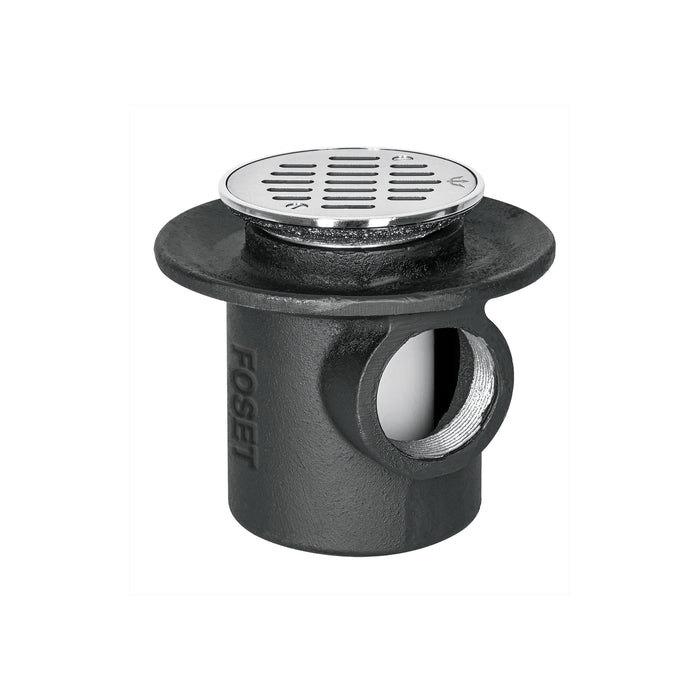 Coladera de hierro de una boca para piso, rejilla inox