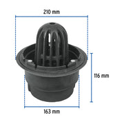 Coladera de hierro de cúpula para azotea, FOSET