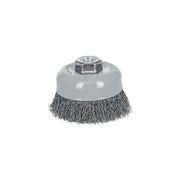 Carda copa 4' alambre ondulado fino, Multi-rosca, TRUPER