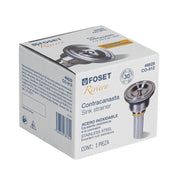Contracanasta 3-1/2' inox, cuerpo profundo,con tapa, RIVIERA