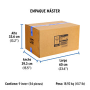 Contracanasta 3-1/2' inox, tubo latón, FOSET