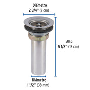 Contracanasta 2-1/2' inox, tipo bar, FOSET