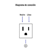 Contacto aterrizado, 1.5 módulos, línea Española, negro