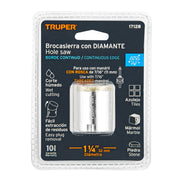 Brocasierra diamante 1-1/4' borde continuo, TRUPER