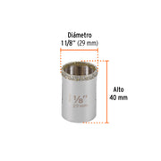 Brocasierra diamante 1-1/8' borde continuo, TRUPER