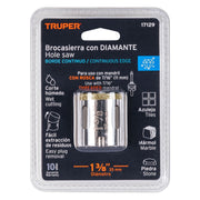 Brocasierra diamante 1-3/8' borde continuo, TRUPER
