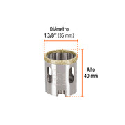 Brocasierra diamante 1-3/8' borde continuo, TRUPER