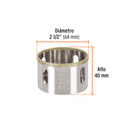 Brocasierra diamante 2-1/2' borde continuo, TRUPER