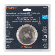 Brocasierra diamante 2-5/8' borde continuo, TRUPER
