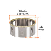 Brocasierra diamante 3-1/2' borde continuo, TRUPER