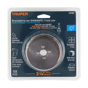 Brocasierra diamante 3-1/4' borde continuo, TRUPER