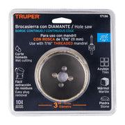 Brocasierra diamante 3' borde continuo, TRUPER