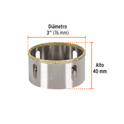 Brocasierra diamante 3' borde continuo, TRUPER