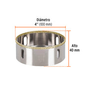 Brocasierra diamante 4' borde continuo, TRUPER