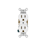 Contacto dúplex, 2 polos 3 hilos, Standard, granel, blanco