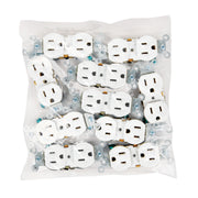 Contacto dúplex, 2 polos 3 hilos, Standard, granel, blanco
