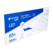 Panel LED 65W 4000K, 60x120 cm, empotrable/colgante, VOLTECK
