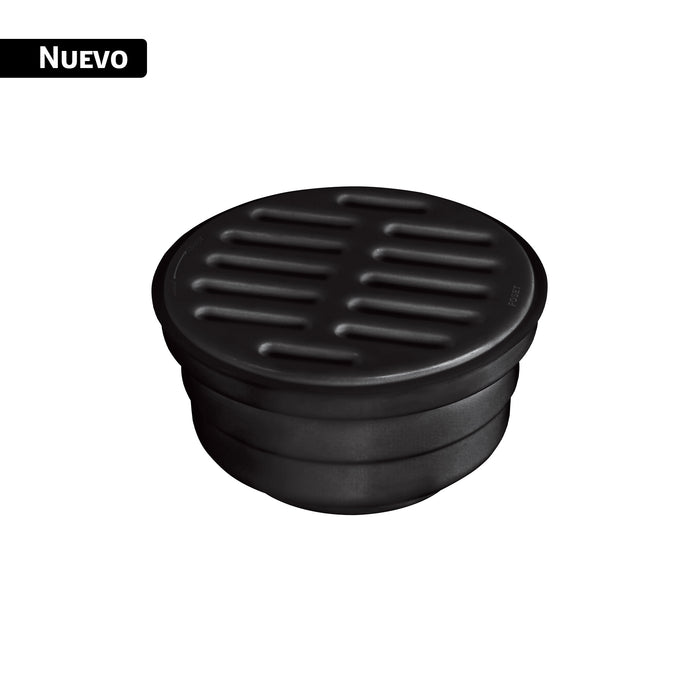 Coladera 5' universal, ABS, negra 1/4 vuelta, FOSET