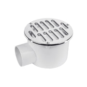 Coladera 5' salida lateral, ABS, rejilla cromada 3 tornillos