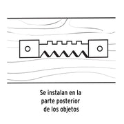 Bolsa con 100 colgadores de 65 mm tipo caimán, FIERO